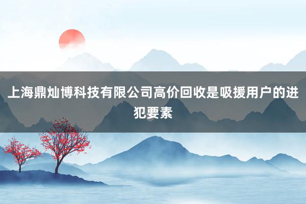上海鼎灿博科技有限公司高价回收是吸援用户的进犯要素